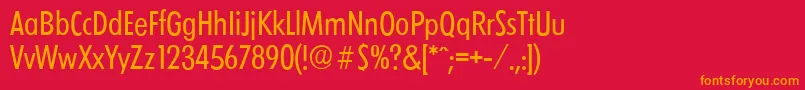 LimerickcdserialRegular Font – Orange Fonts on Red Background