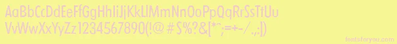 LimerickcdserialRegular Font – Pink Fonts on Yellow Background
