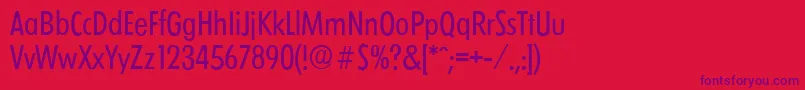 LimerickcdserialRegular Font – Purple Fonts on Red Background