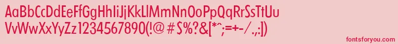 LimerickcdserialRegular Font – Red Fonts on Pink Background