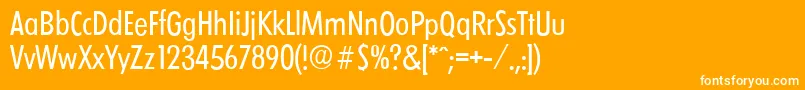 LimerickcdserialRegular Font – White Fonts on Orange Background