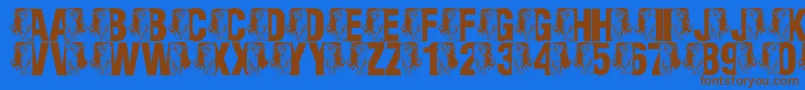 LmsKingOfTheFontJungle Font – Brown Fonts on Blue Background