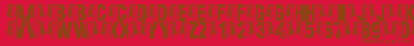 LmsKingOfTheFontJungle Font – Brown Fonts on Red Background