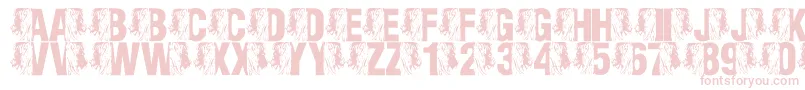 Fonte LmsKingOfTheFontJungle – fontes rosa em um fundo branco