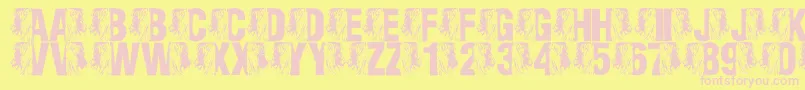 LmsKingOfTheFontJungle Font – Pink Fonts on Yellow Background