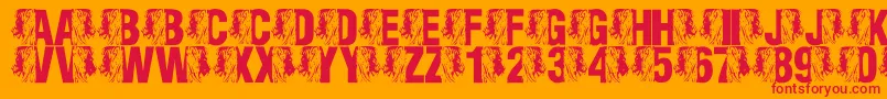 LmsKingOfTheFontJungle Font – Red Fonts on Orange Background