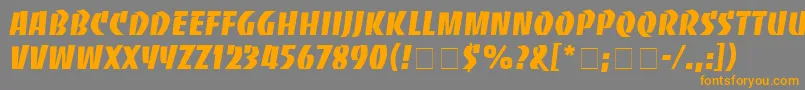 KickStartSsi Font – Orange Fonts on Gray Background