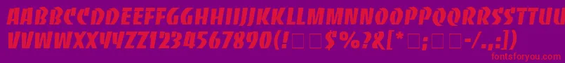 KickStartSsi Font – Red Fonts on Purple Background