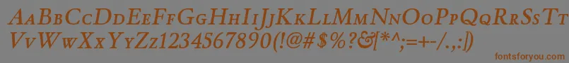 WinthorpescsbItalic Font – Brown Fonts on Gray Background