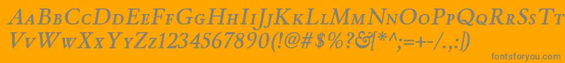 WinthorpescsbItalic-Schriftart – Graue Schriften auf orangefarbenem Hintergrund