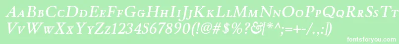 WinthorpescsbItalic Font – White Fonts on Green Background