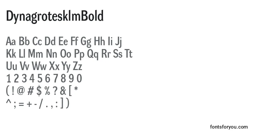 Schriftart DynagrotesklmBold – Alphabet, Zahlen, spezielle Symbole