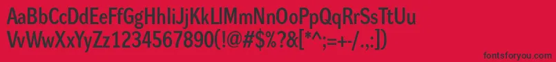 DynagrotesklmBold Font – Black Fonts on Red Background