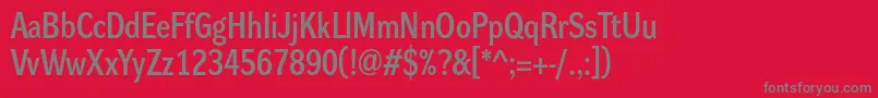 DynagrotesklmBold Font – Gray Fonts on Red Background