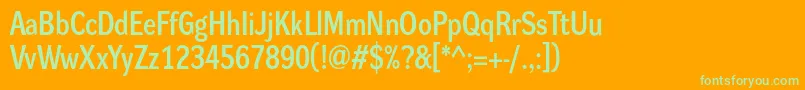DynagrotesklmBold Font – Green Fonts on Orange Background
