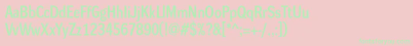 フォントDynagrotesklmBold – ピンクの背景に緑の文字