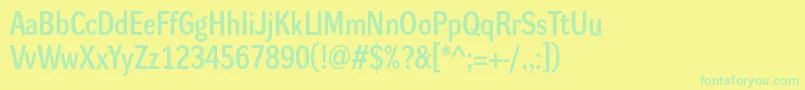 DynagrotesklmBold Font – Green Fonts on Yellow Background
