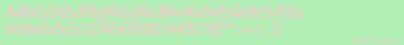 Czcionka DynagrotesklmBold – różowe czcionki na zielonym tle