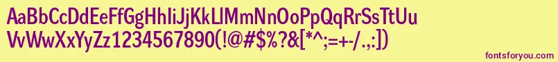 DynagrotesklmBold Font – Purple Fonts on Yellow Background