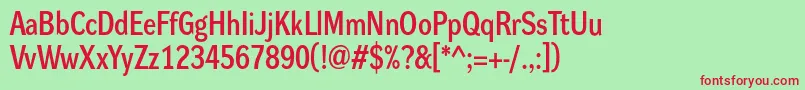 DynagrotesklmBold Font – Red Fonts on Green Background
