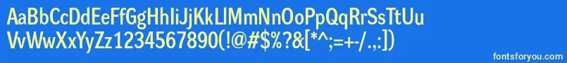 DynagrotesklmBold Font – Yellow Fonts on Blue Background