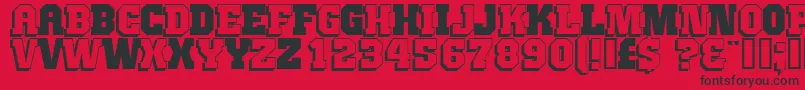 JimthorpeHigh Font – Black Fonts on Red Background