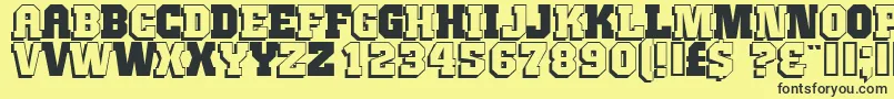 フォントJimthorpeHigh – 黒い文字の黄色い背景