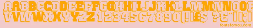 JimthorpeHigh Font – Orange Fonts on Pink Background