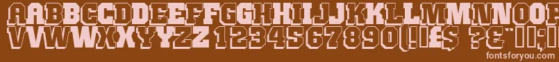 JimthorpeHigh Font – Pink Fonts on Brown Background