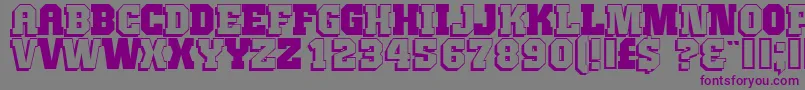 JimthorpeHigh Font – Purple Fonts on Gray Background