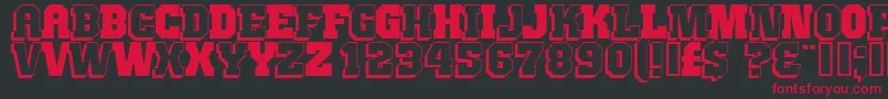 JimthorpeHigh Font – Red Fonts on Black Background