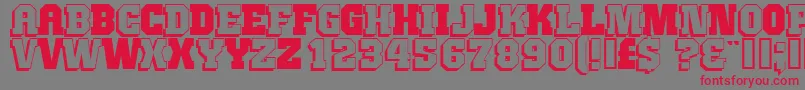 JimthorpeHigh Font – Red Fonts on Gray Background