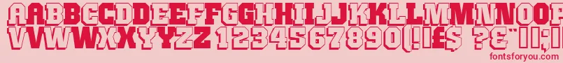 JimthorpeHigh Font – Red Fonts on Pink Background