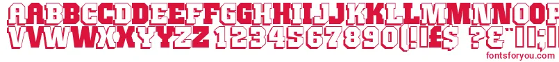 JimthorpeHigh Font – Red Fonts on White Background