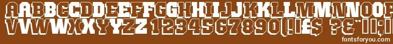JimthorpeHigh Font – White Fonts on Brown Background
