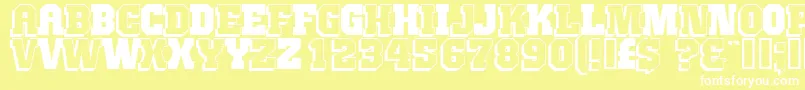 JimthorpeHigh Font – White Fonts on Yellow Background