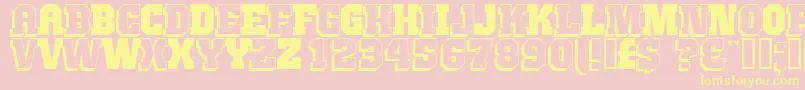 Шрифт JimthorpeHigh – жёлтые шрифты на розовом фоне
