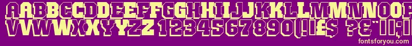 JimthorpeHigh Font – Yellow Fonts on Purple Background