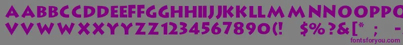 StrongtypeRegular Font – Purple Fonts on Gray Background