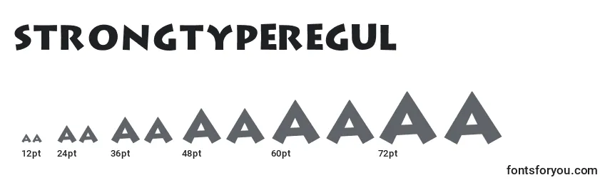 StrongtypeRegular Font Sizes