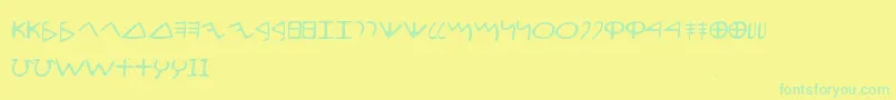 EfontlutionPart1 Font – Green Fonts on Yellow Background