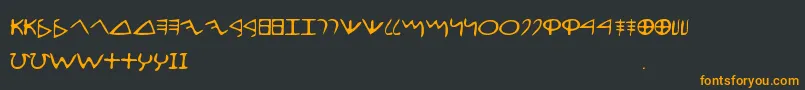 Шрифт EfontlutionPart1 – оранжевые шрифты на чёрном фоне