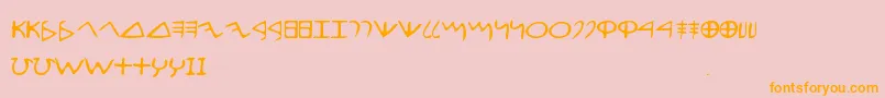 EfontlutionPart1 Font – Orange Fonts on Pink Background