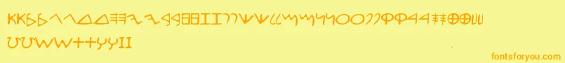 EfontlutionPart1 Font – Orange Fonts on Yellow Background