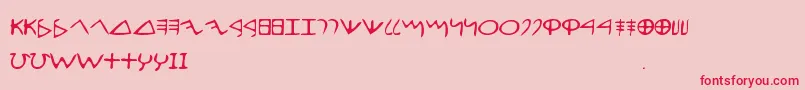EfontlutionPart1 Font – Red Fonts on Pink Background