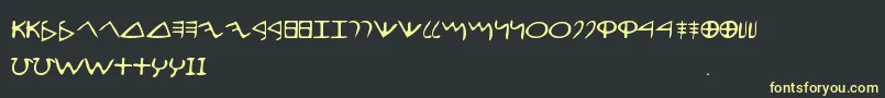 EfontlutionPart1 Font – Yellow Fonts on Black Background