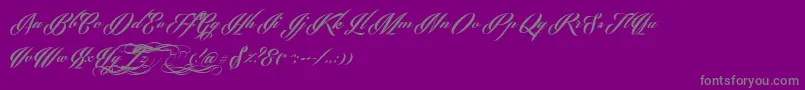 Fonte PhraellDemo – fontes cinzas em um fundo violeta