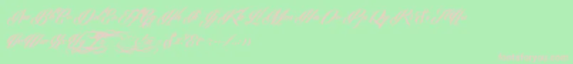 PhraellDemo Font – Pink Fonts on Green Background