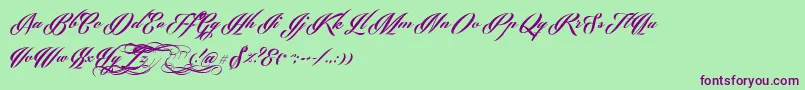 PhraellDemo Font – Purple Fonts on Green Background