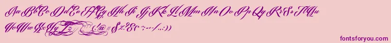 PhraellDemo-Schriftart – Violette Schriften auf rosa Hintergrund